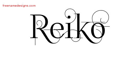 Decorated Name Tattoo Designs Reiko Free