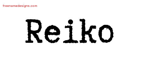 Typewriter Name Tattoo Designs Reiko Free Download