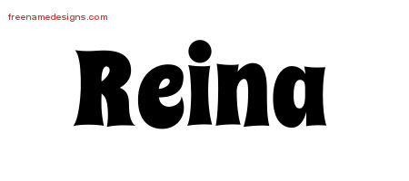 Groovy Name Tattoo Designs Reina Free Lettering
