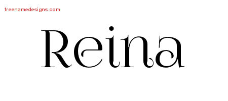 Vintage Name Tattoo Designs Reina Free Download