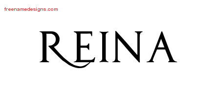 Regal Victorian Name Tattoo Designs Reina Graphic Download