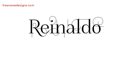 Decorated Name Tattoo Designs Reinaldo Free Lettering