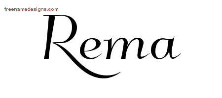 Elegant Name Tattoo Designs Rema Free Graphic