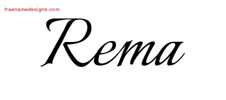 Calligraphic Name Tattoo Designs Rema Download Free