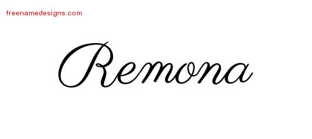Classic Name Tattoo Designs Remona Graphic Download