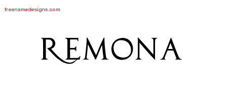 Regal Victorian Name Tattoo Designs Remona Graphic Download