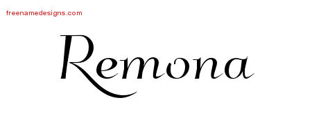 Elegant Name Tattoo Designs Remona Free Graphic