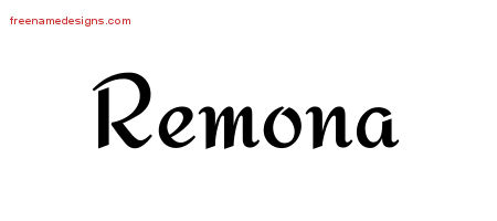 Calligraphic Stylish Name Tattoo Designs Remona Download Free