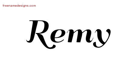 Art Deco Name Tattoo Designs Remy Graphic Download
