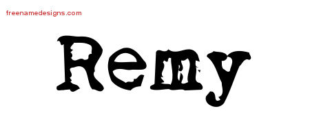 Vintage Writer Name Tattoo Designs Remy Free