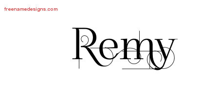 Decorated Name Tattoo Designs Remy Free Lettering