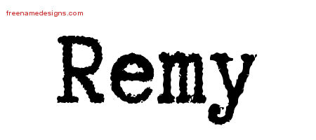 Typewriter Name Tattoo Designs Remy Free Printout