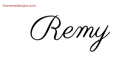 Classic Name Tattoo Designs Remy Printable