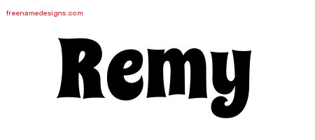 Groovy Name Tattoo Designs Remy Free