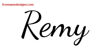 Lively Script Name Tattoo Designs Remy Free Download
