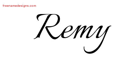 Calligraphic Name Tattoo Designs Remy Free Graphic