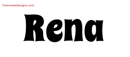 Groovy Name Tattoo Designs Rena Free Lettering