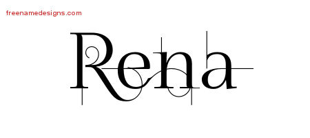 Decorated Name Tattoo Designs Rena Free