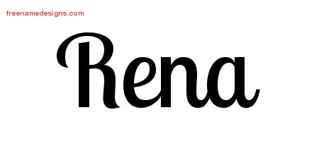 Handwritten Name Tattoo Designs Rena Free Download