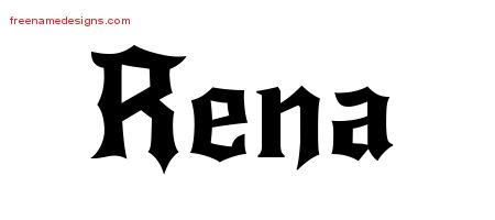 Gothic Name Tattoo Designs Rena Free Graphic
