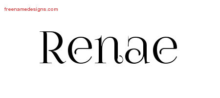 Vintage Name Tattoo Designs Renae Free Download