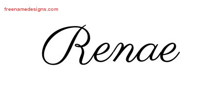 Classic Name Tattoo Designs Renae Graphic Download