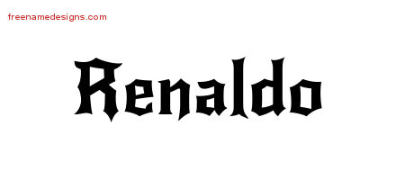 Gothic Name Tattoo Designs Renaldo Download Free