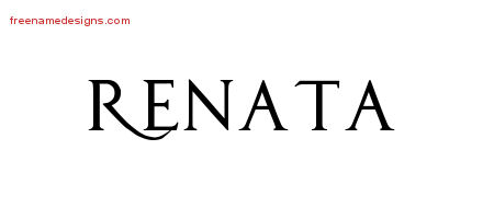 Regal Victorian Name Tattoo Designs Renata Graphic Download