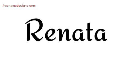 Calligraphic Stylish Name Tattoo Designs Renata Download Free