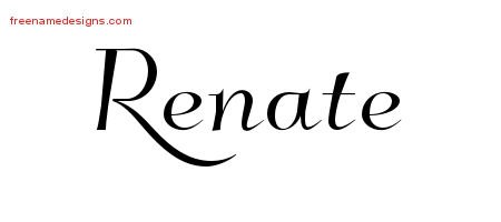 Elegant Name Tattoo Designs Renate Free Graphic