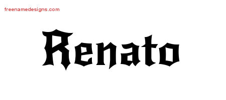 Gothic Name Tattoo Designs Renato Download Free