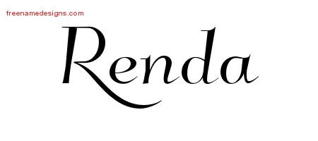 Elegant Name Tattoo Designs Renda Free Graphic