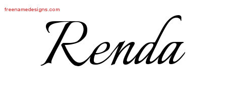 Calligraphic Name Tattoo Designs Renda Download Free