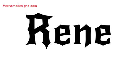 Gothic Name Tattoo Designs Rene Free Graphic Gothic Name Tattoo Designs Rene Free Graphic