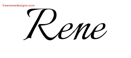 Calligraphic Name Tattoo Designs Rene Download Free