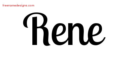Handwritten Name Tattoo Designs Rene Free Download