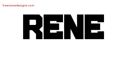 Titling Name Tattoo Designs Rene Free Printout