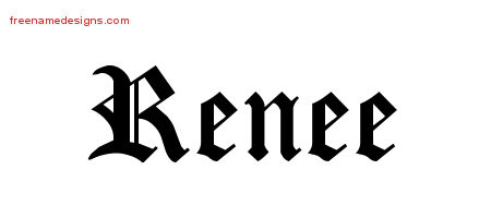 Blackletter Name Tattoo Designs Renee Graphic Download