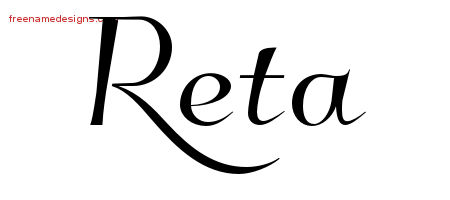 Elegant Name Tattoo Designs Reta Free Graphic