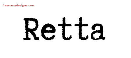 Typewriter Name Tattoo Designs Retta Free Download