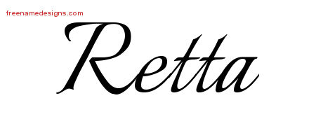 Calligraphic Name Tattoo Designs Retta Download Free