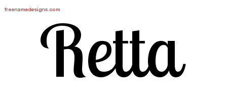 Handwritten Name Tattoo Designs Retta Free Download
