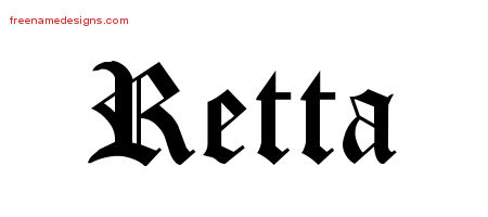 Blackletter Name Tattoo Designs Retta Graphic Download