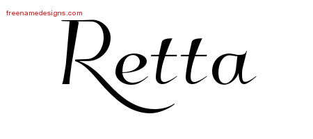 Elegant Name Tattoo Designs Retta Free Graphic