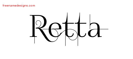 Decorated Name Tattoo Designs Retta Free