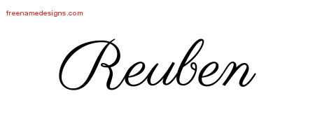 Classic Name Tattoo Designs Reuben Printable