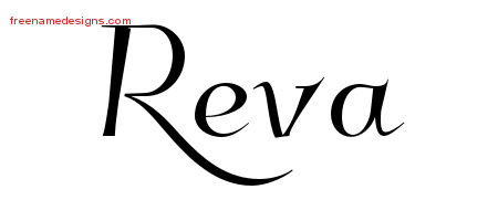 Elegant Name Tattoo Designs Reva Free Graphic