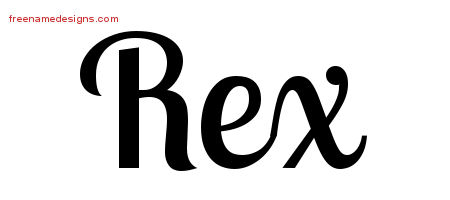 Handwritten Name Tattoo Designs Rex Free Printout