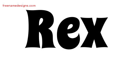 Groovy Name Tattoo Designs Rex Free