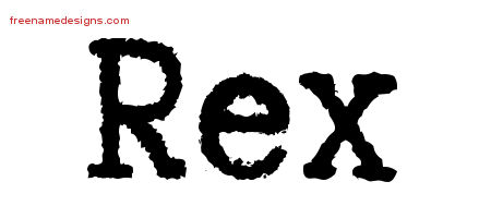 Typewriter Name Tattoo Designs Rex Free Printout